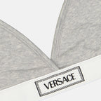 Imagen de un bralette de algodón vintage de los 90 de Versace para mujeres - Temporada Primavera-Verano 2024 - Vista de detalle 1