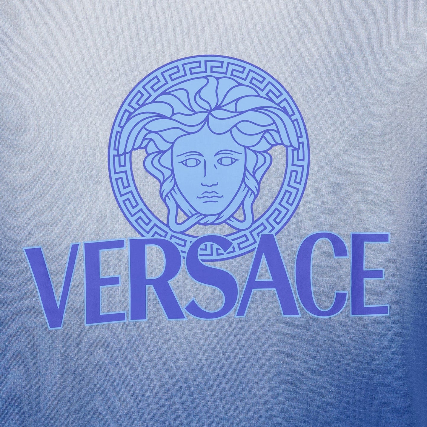 Versace, Gradient T-shirt, Medusa motif, luxury fashion, designer wear