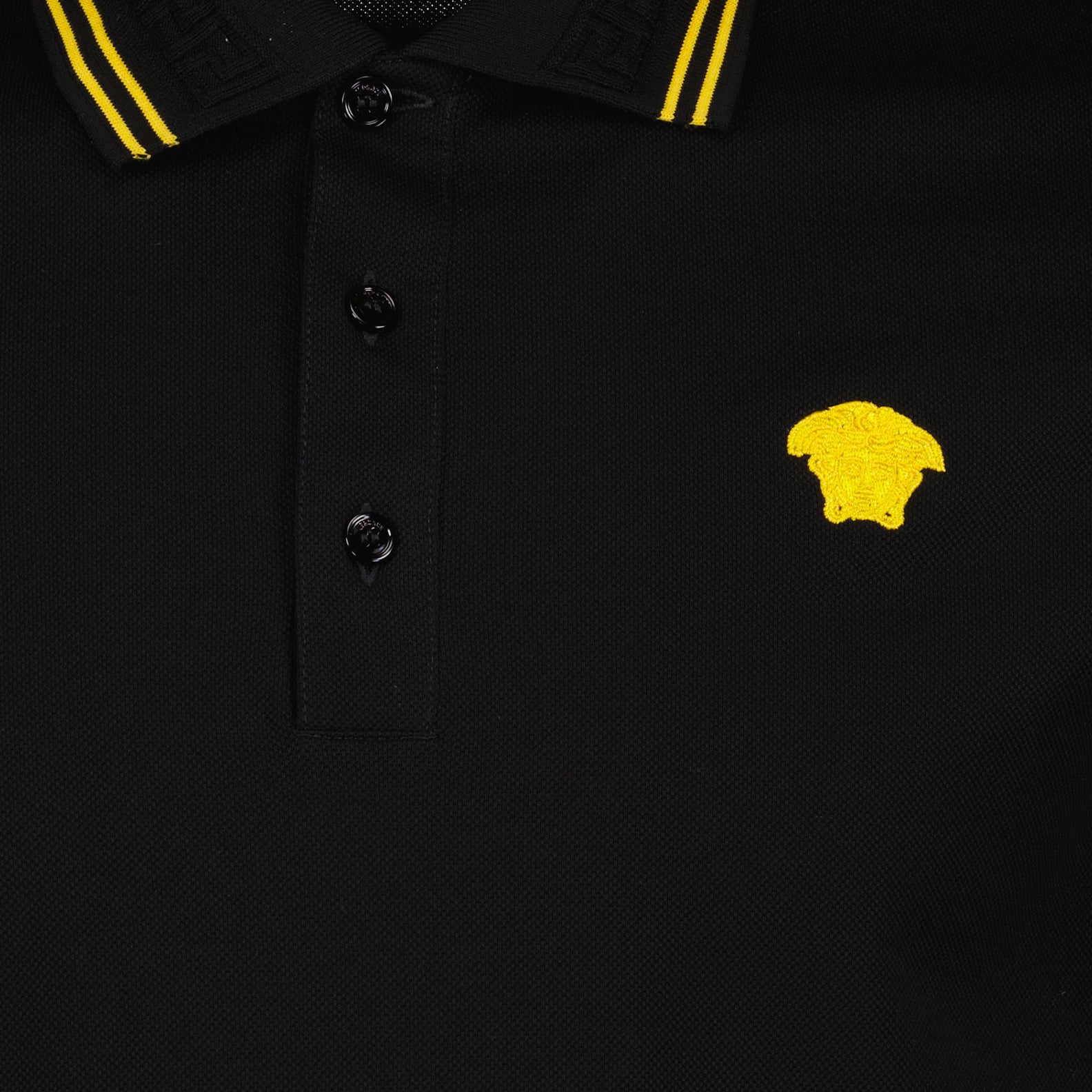 Versace, Medusa Polo, Luxury Polo Shirt, Designer Black Polo, Premium Menswear