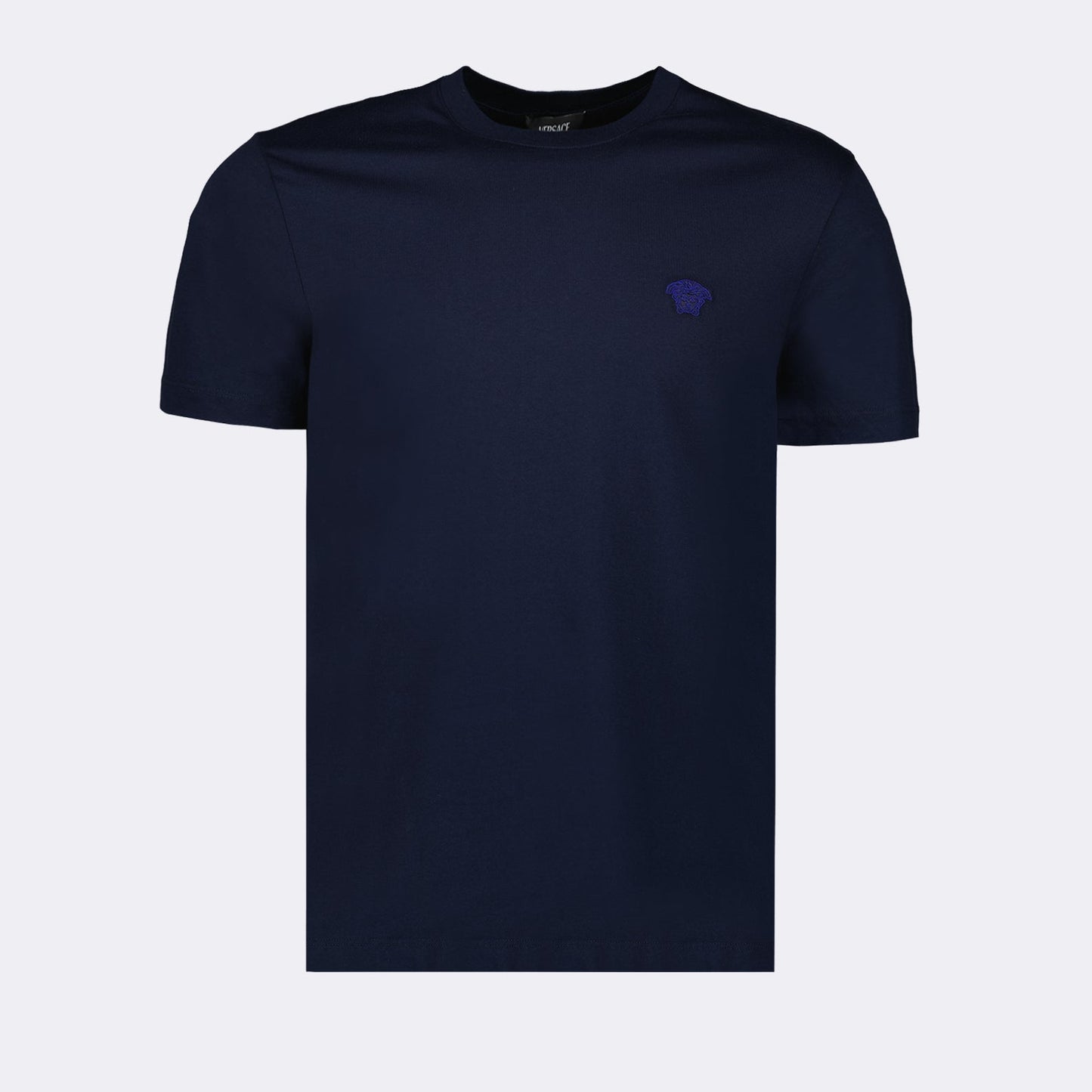 Versace, Medusa T-shirt, luxury fashion, navy blue, refined style