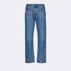 Versace jeans, straight cut jeans, luxury denim, men's designer jeans, faded jeans