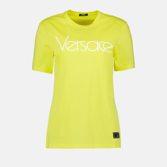 Versace T-shirt, Vintage T-shirt, 1978 Re-Edition, Yellow T-shirt, Luxury Fashion