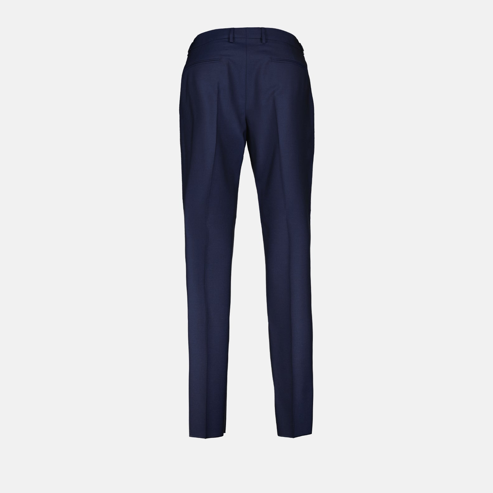 Versace trousers, wool pleated trousers, luxury tailored pants, elegant blue trousers, high-end fashion