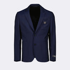 Versace blazer, luxury navy blazer, sophisticated men's blazer, high-end fashion, designer blazer