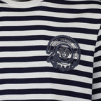 Versace T-shirt, Striped Nautical T-Shirt, Luxury Menswear, High-end Casual Wear, Designer T-Shirt