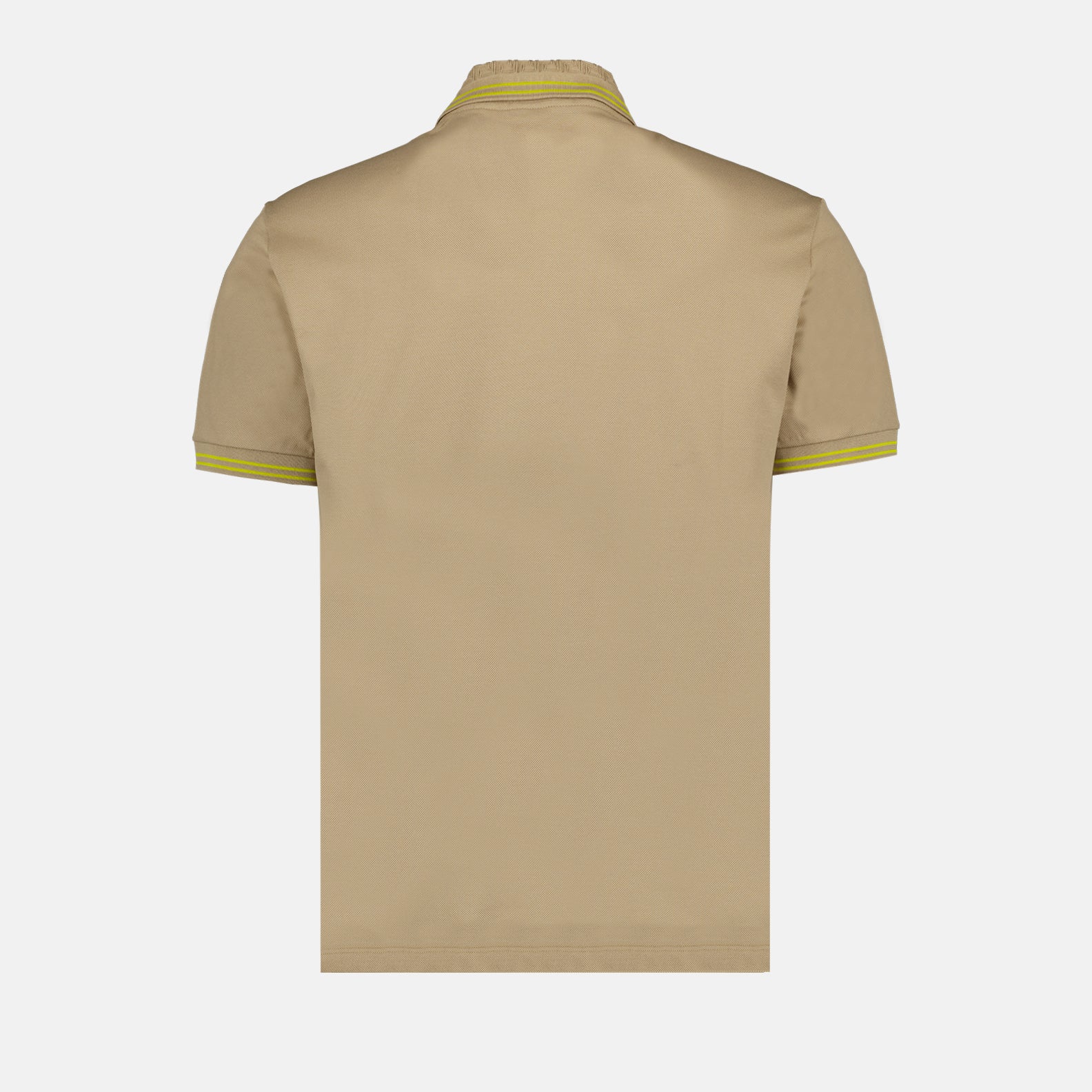 Versace, Polo Medusa, luxury polo, beige and yellow polo shirt, designer menswear