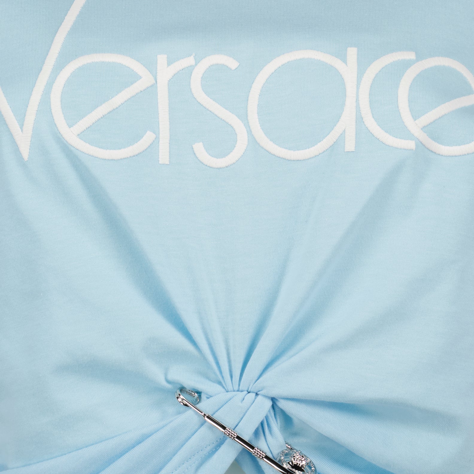 Versace, 1978 crop T-shirt, luxury fashion, blue crop top, designer T-shirt