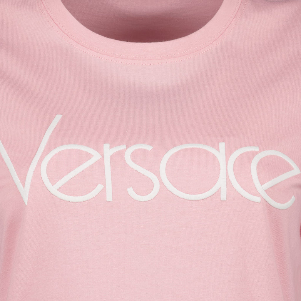 Versace T-shirt, luxury fashion, pink T-shirt, designer ready-to-wear, high-end apparel