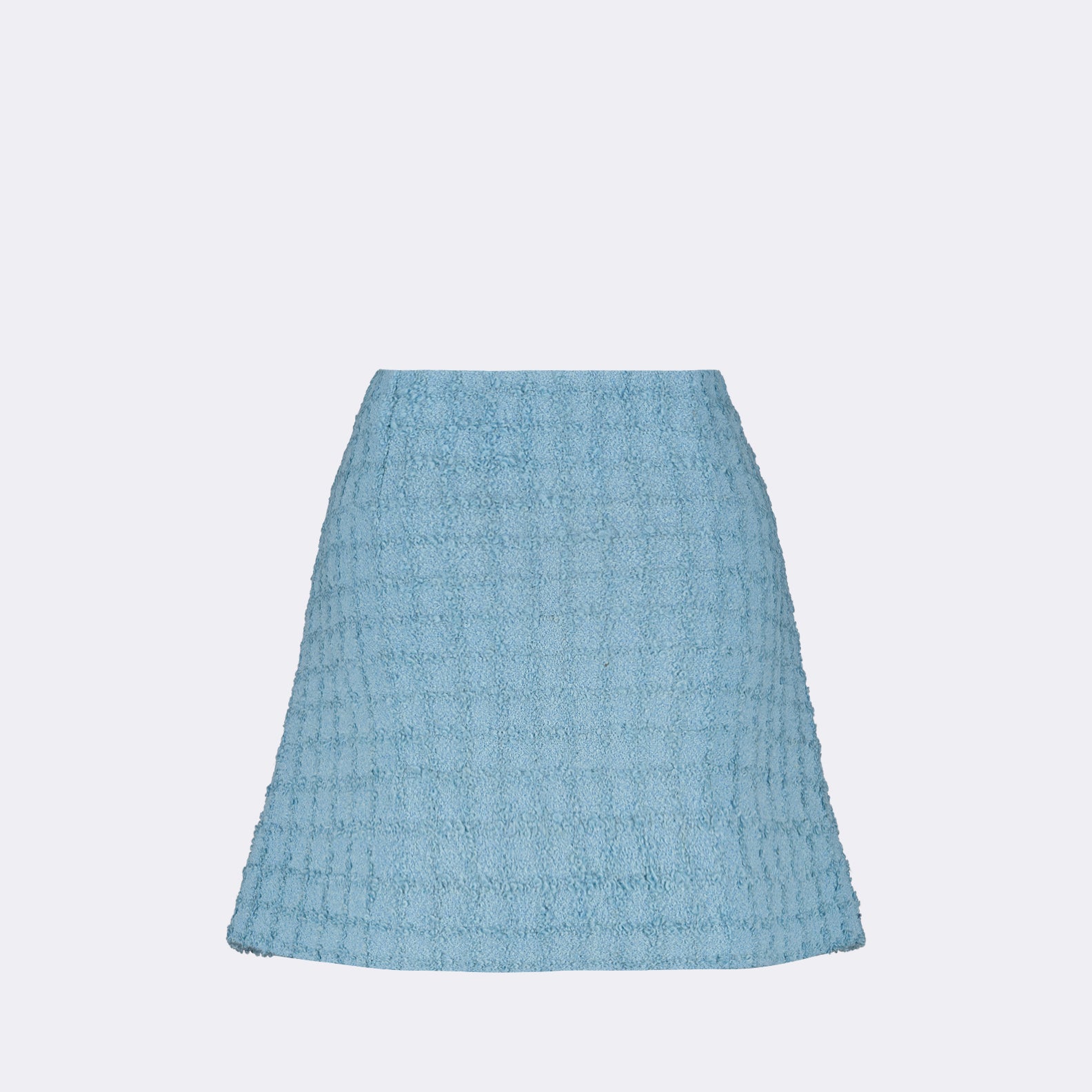 Blue Tweed Mini Skirt, Versace Tweed Skirt, Luxury Women's Skirt, High-end Fashion, Designer Mini Skirt