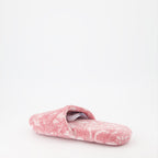 Versace, Barocco Slippers, Pink Slippers, Luxury Footwear, Elegant Slippers