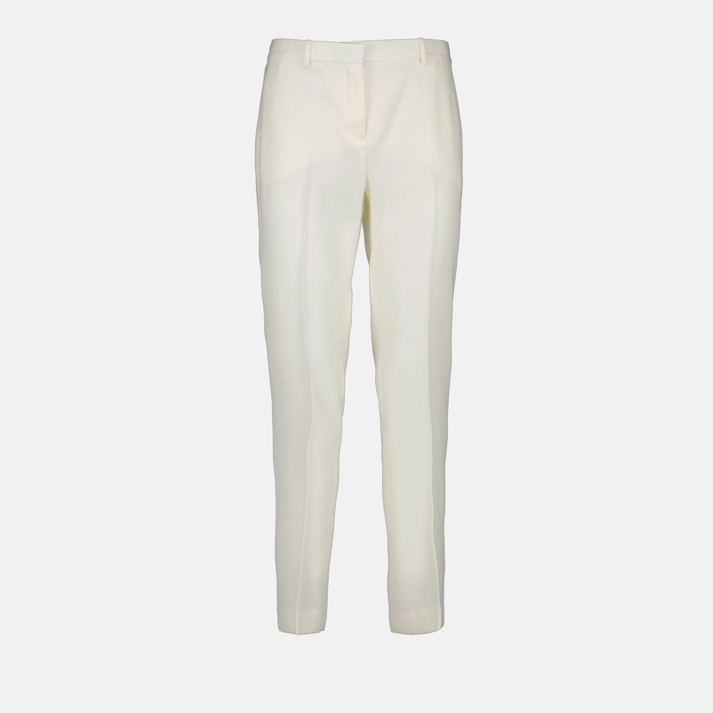 Versace, Straight Wool Pants, White Pants, Luxury Fashion, Women's Tailored Pants