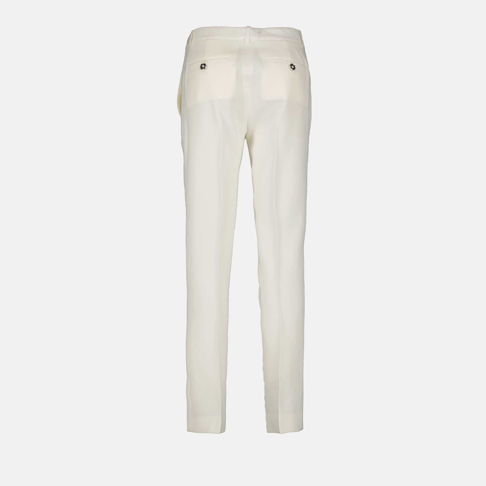 Versace, Straight Wool Pants, White Pants, Luxury Fashion, Women's Tailored Pants