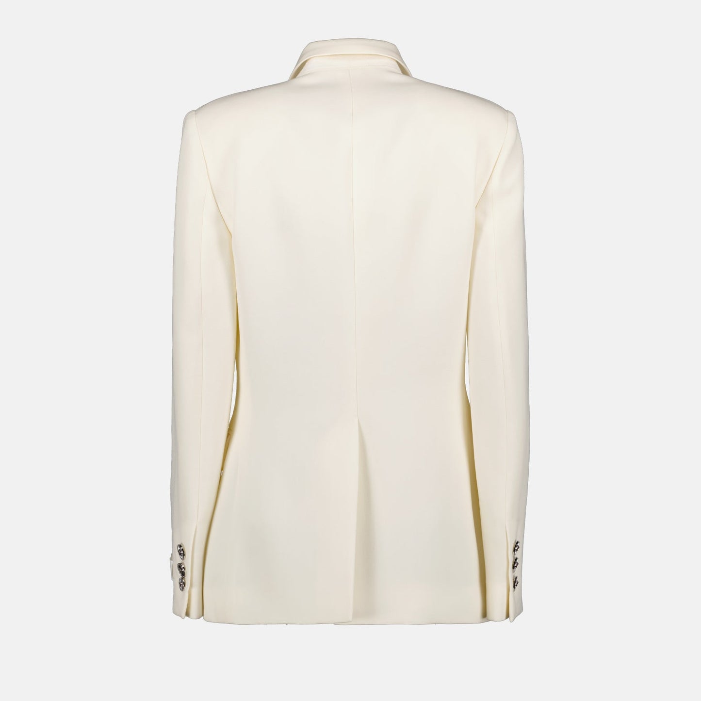 White blazer, Versace jacket, luxury womenswear, sophisticated blazer, tailored jacket