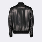 Versace, Nappa Leather, Bomber Jacket, Luxury Fashion, Sophisticated Outerwear