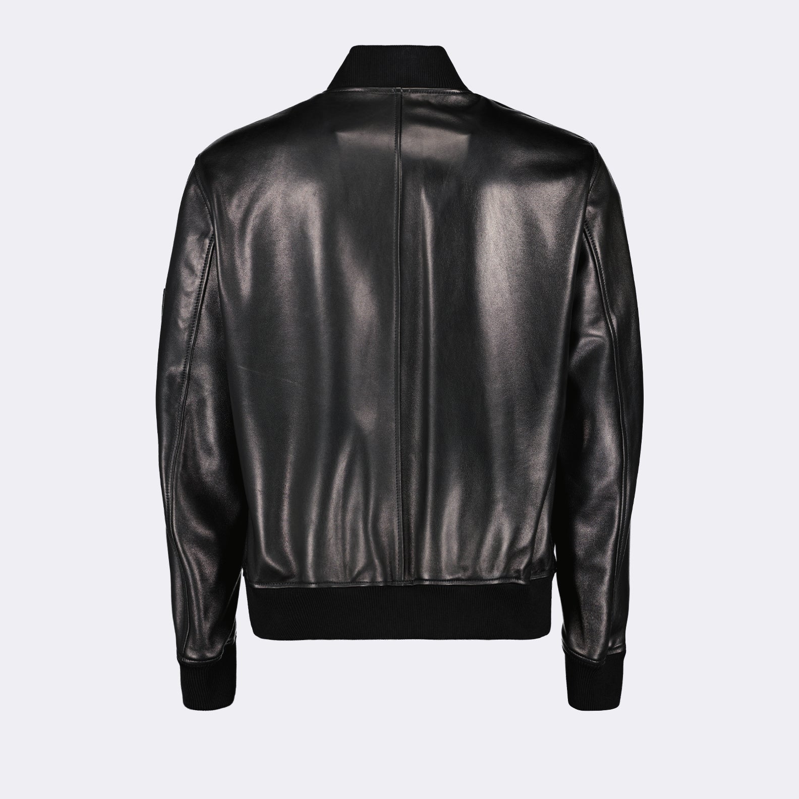 Versace, Nappa Leather, Bomber Jacket, Luxury Fashion, Sophisticated Outerwear