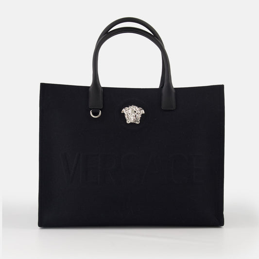 La Medusa tote bag, Versace canvas bag, luxury tote, iconic Medusa head, high-end accessories