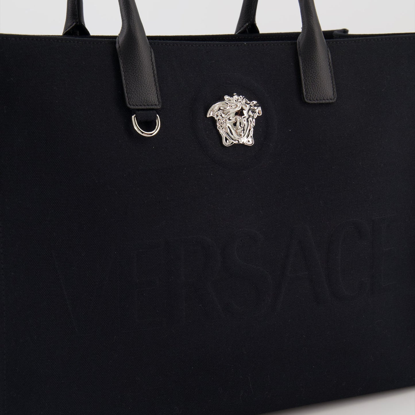 La Medusa tote bag, Versace canvas bag, luxury tote, iconic Medusa head, high-end accessories