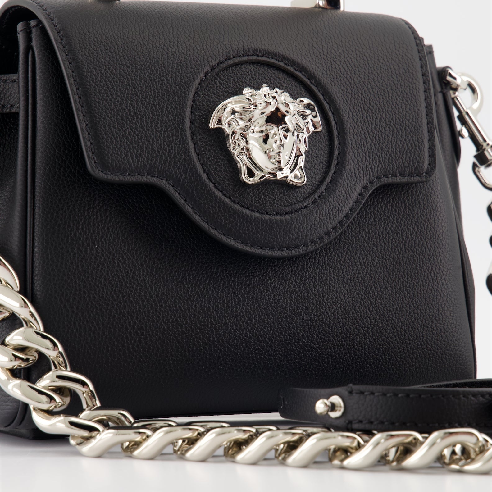 Versace bag, La Medusa, mini bag, luxury accessories, black designer bag