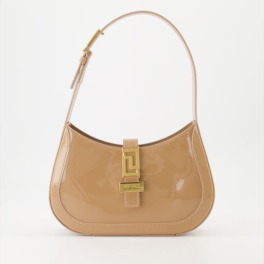 Versace, Hobo Bag, Greca Goddess, Beige Leather, Luxury Accessory