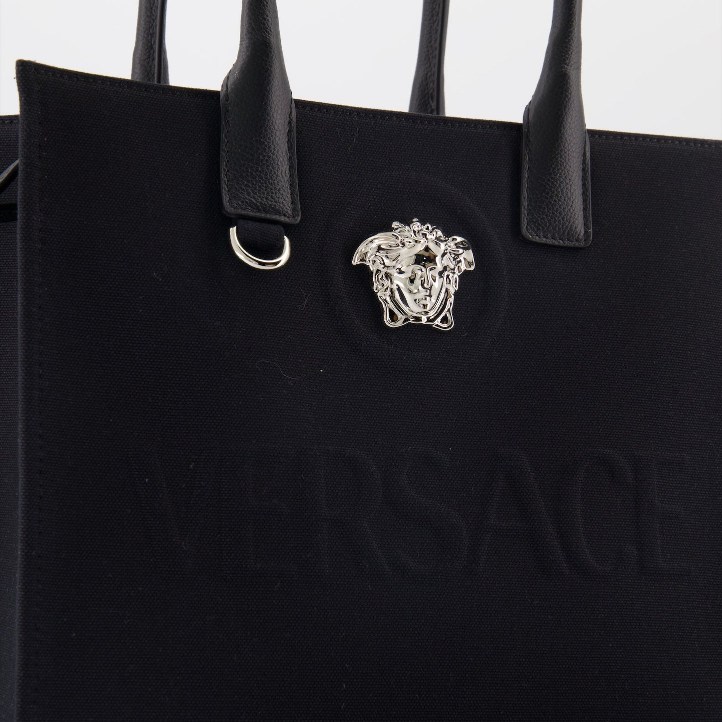 La Medusa, Versace tote, luxury canvas bag, Medusa emblem bag, designer handbag