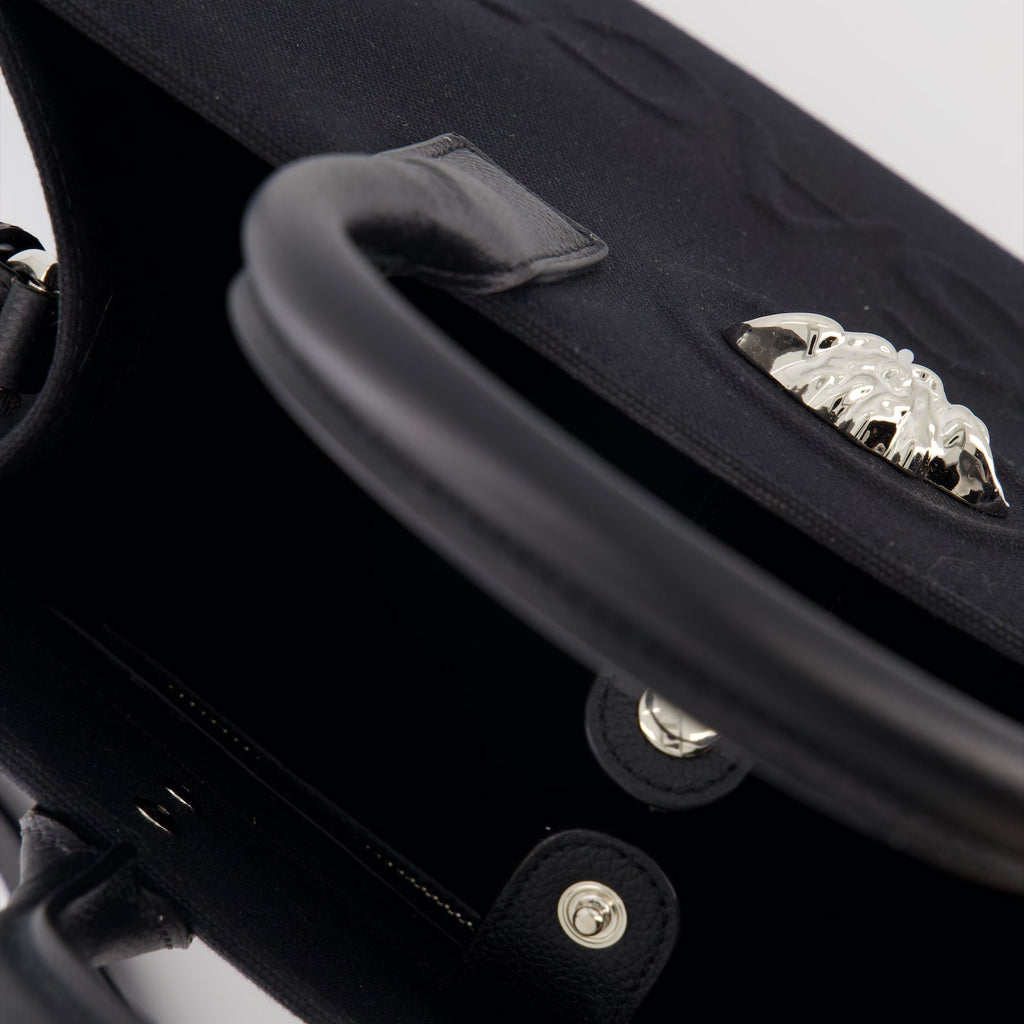 La Medusa, Versace tote, luxury canvas bag, Medusa emblem bag, designer handbag