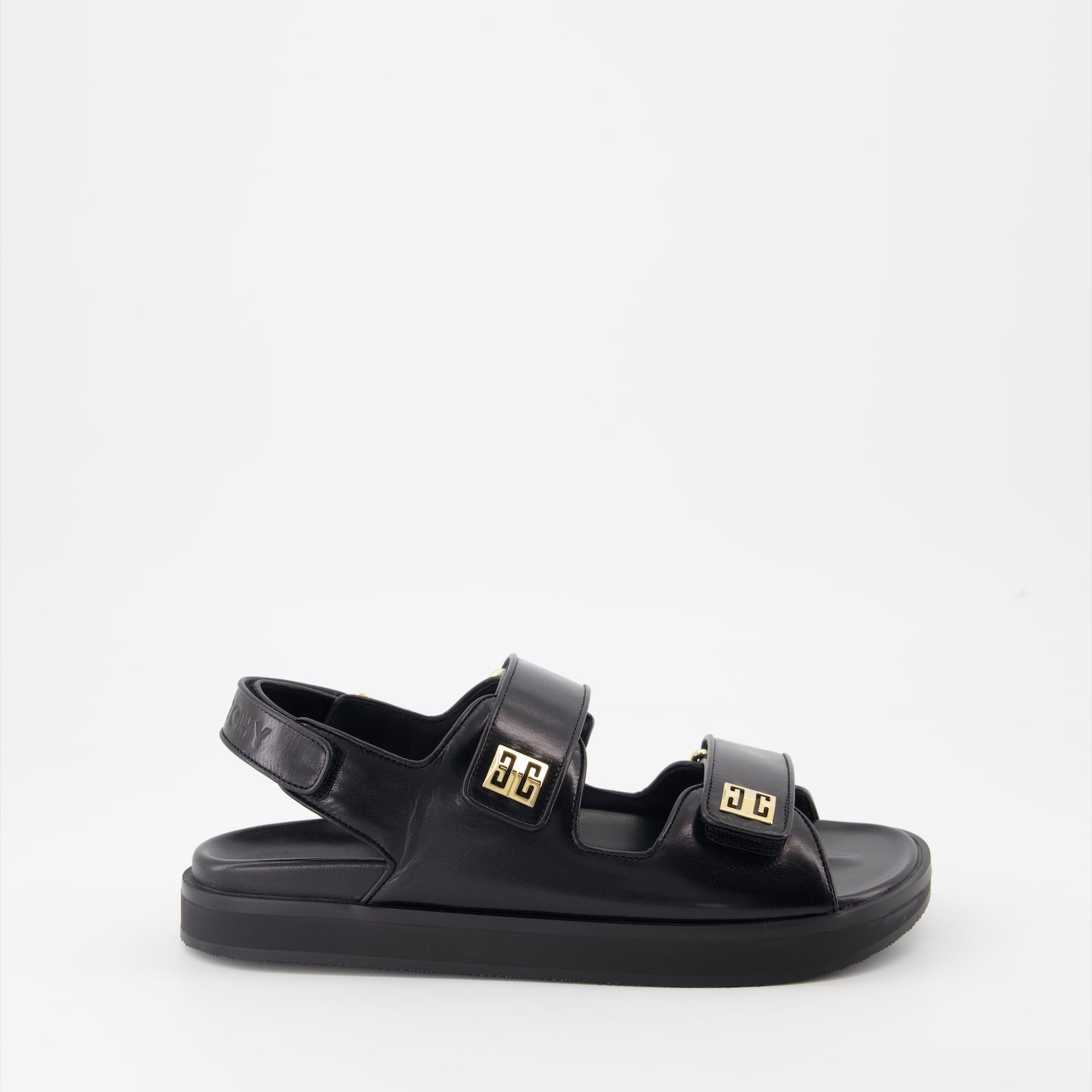 Givenchy sandals, goat leather sandals, luxury footwear, 4G emblem, designer sandals