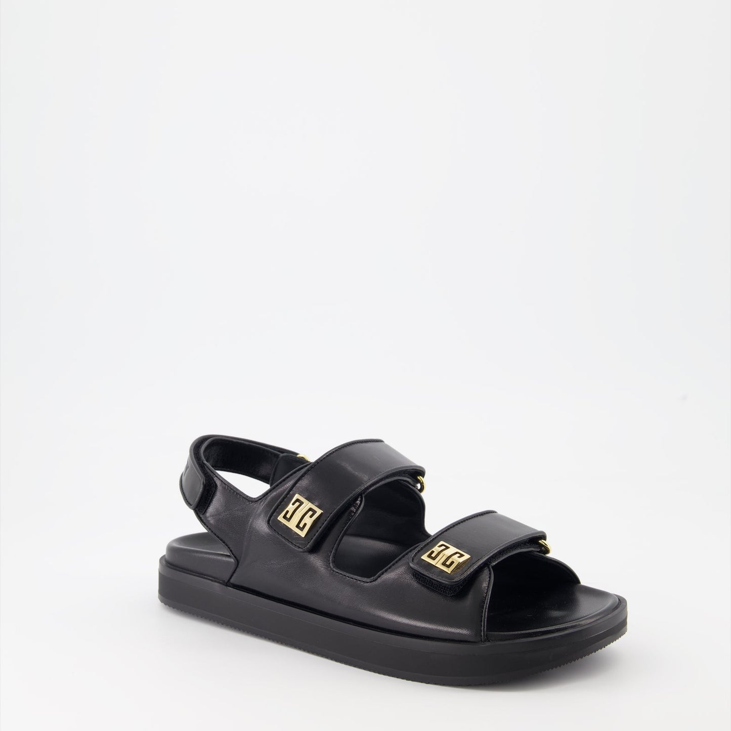 Givenchy sandals, goat leather sandals, luxury footwear, 4G emblem, designer sandals