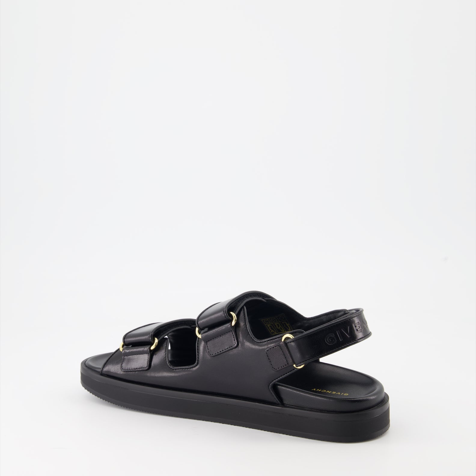 Givenchy sandals, goat leather sandals, luxury footwear, 4G emblem, designer sandals