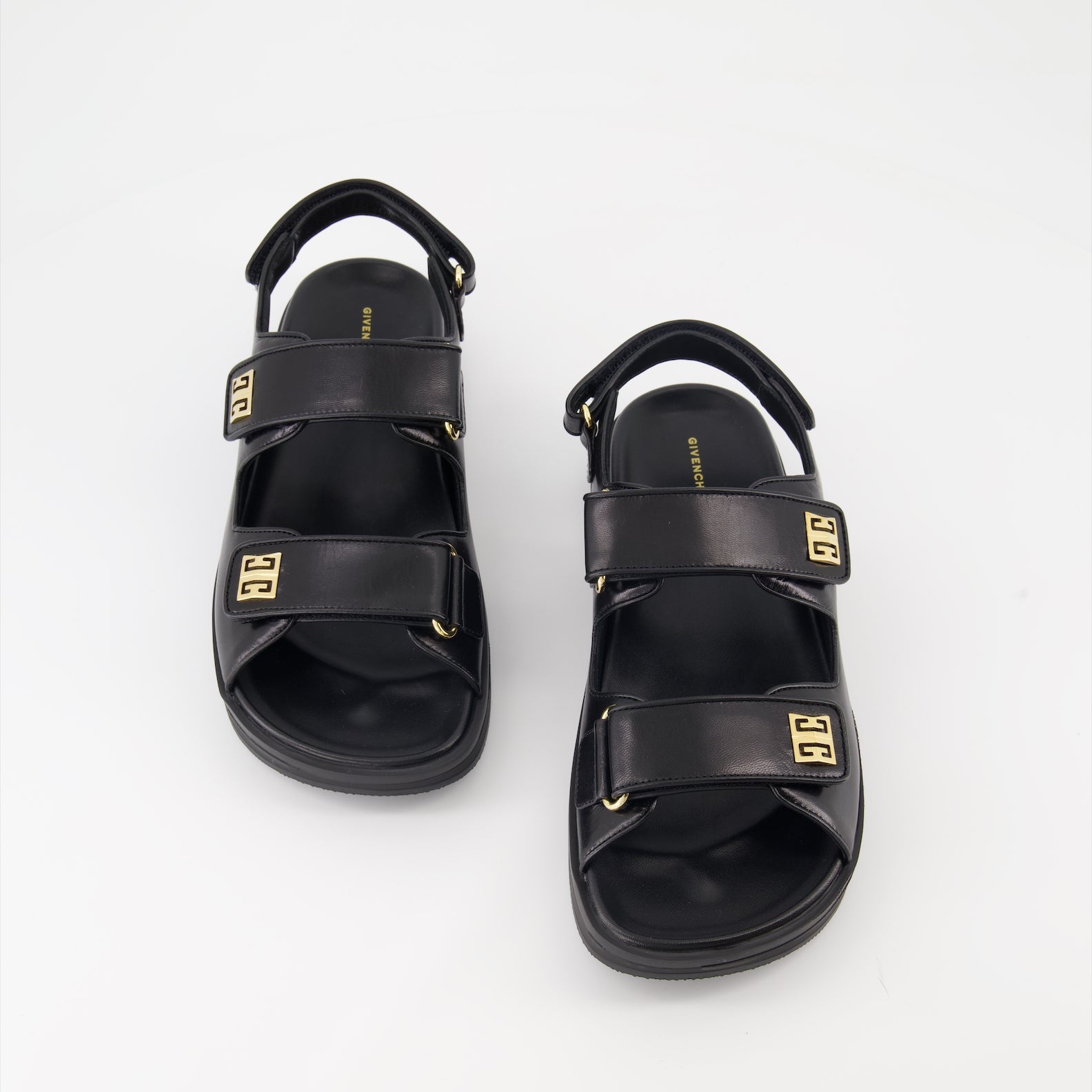 Givenchy sandals, goat leather sandals, luxury footwear, 4G emblem, designer sandals