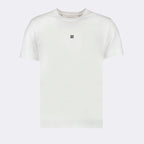 Givenchy, 4G Logo T-shirt, Luxury Cotton T-shirt, White Designer T-shirt, Premium Casual Wear