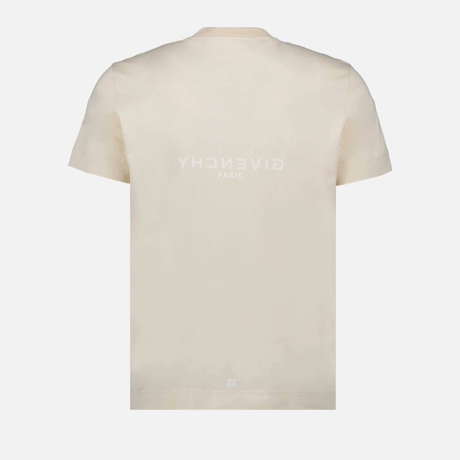 beige T-shirt, luxury T-shirt, Givenchy logos, elegant T-shirt, designer wear