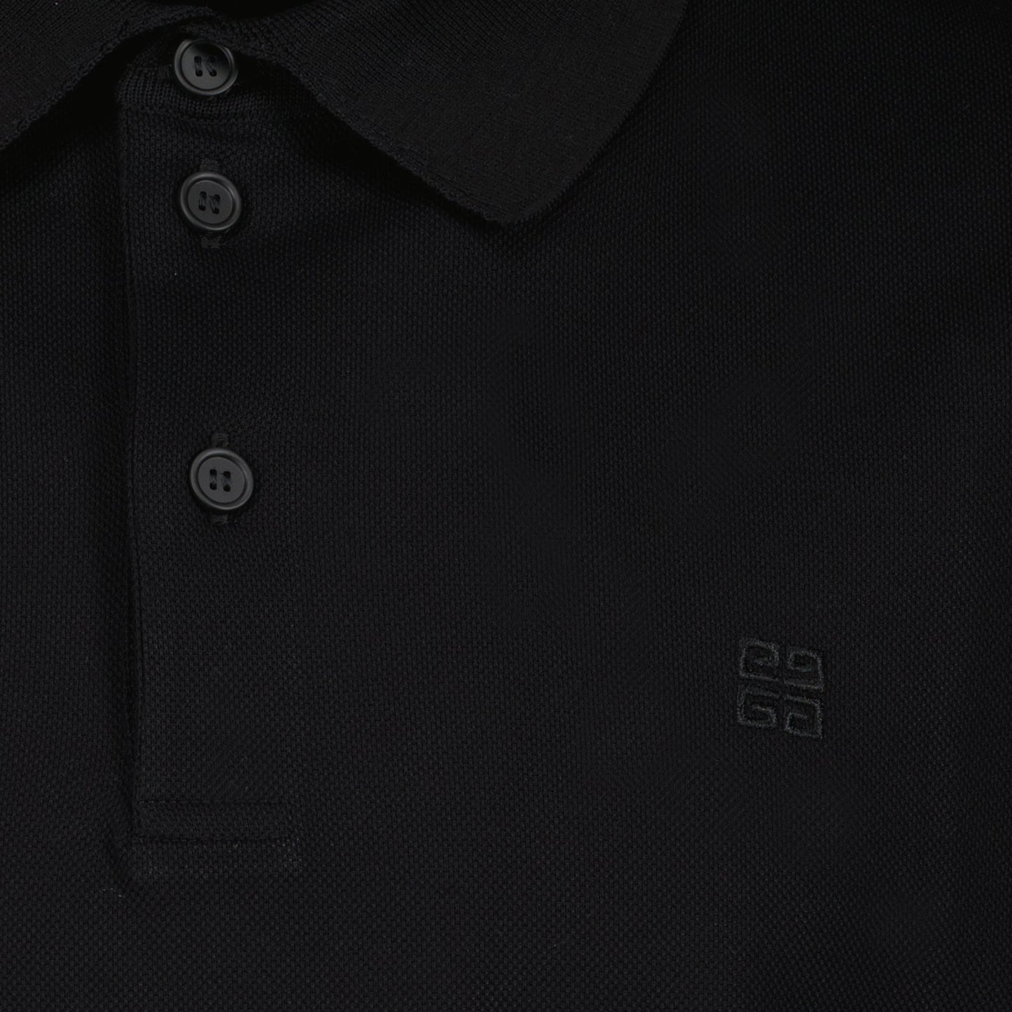 Givenchy, Black Polo Shirt, Luxury Clothing, 4G Logo, Cotton Polo