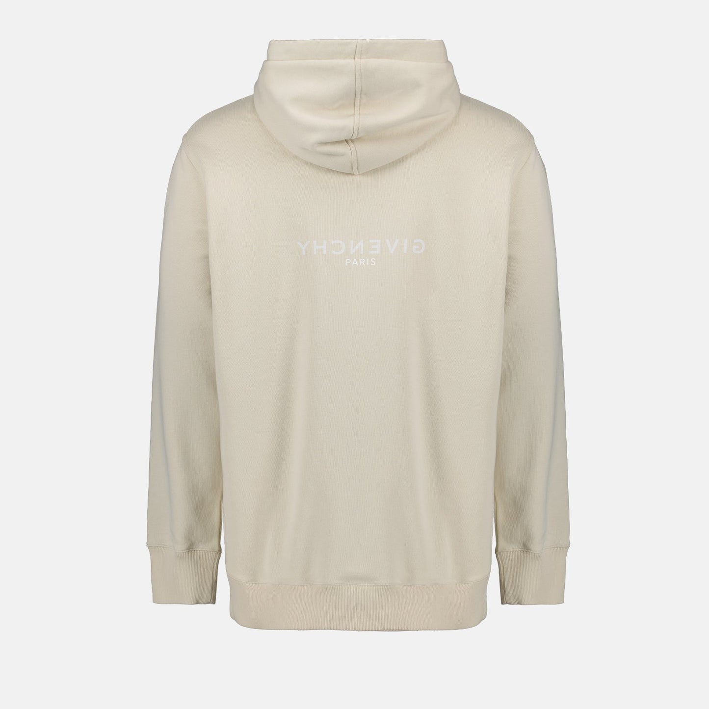 beige hoodie, Givenchy logos, luxury hoodie, high-end fashion, premium materials