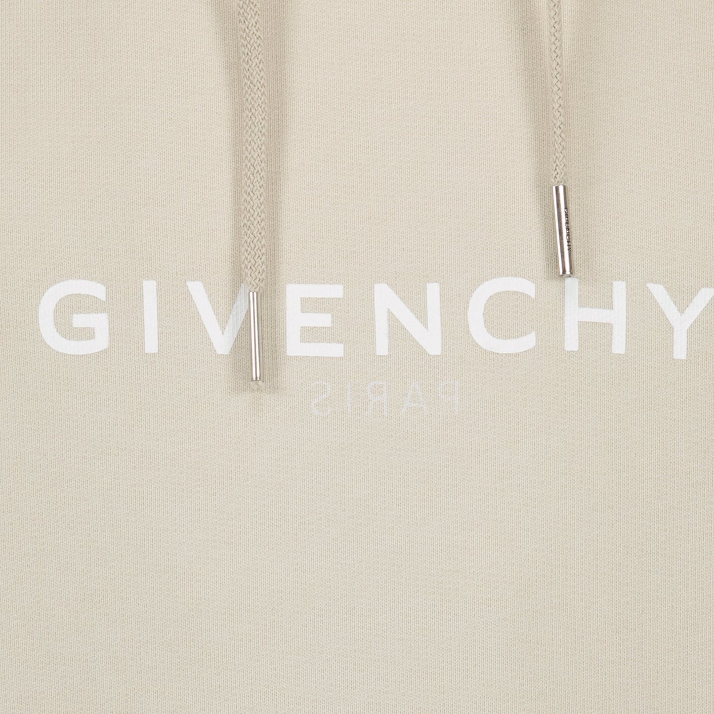 beige hoodie, Givenchy logos, luxury hoodie, high-end fashion, premium materials