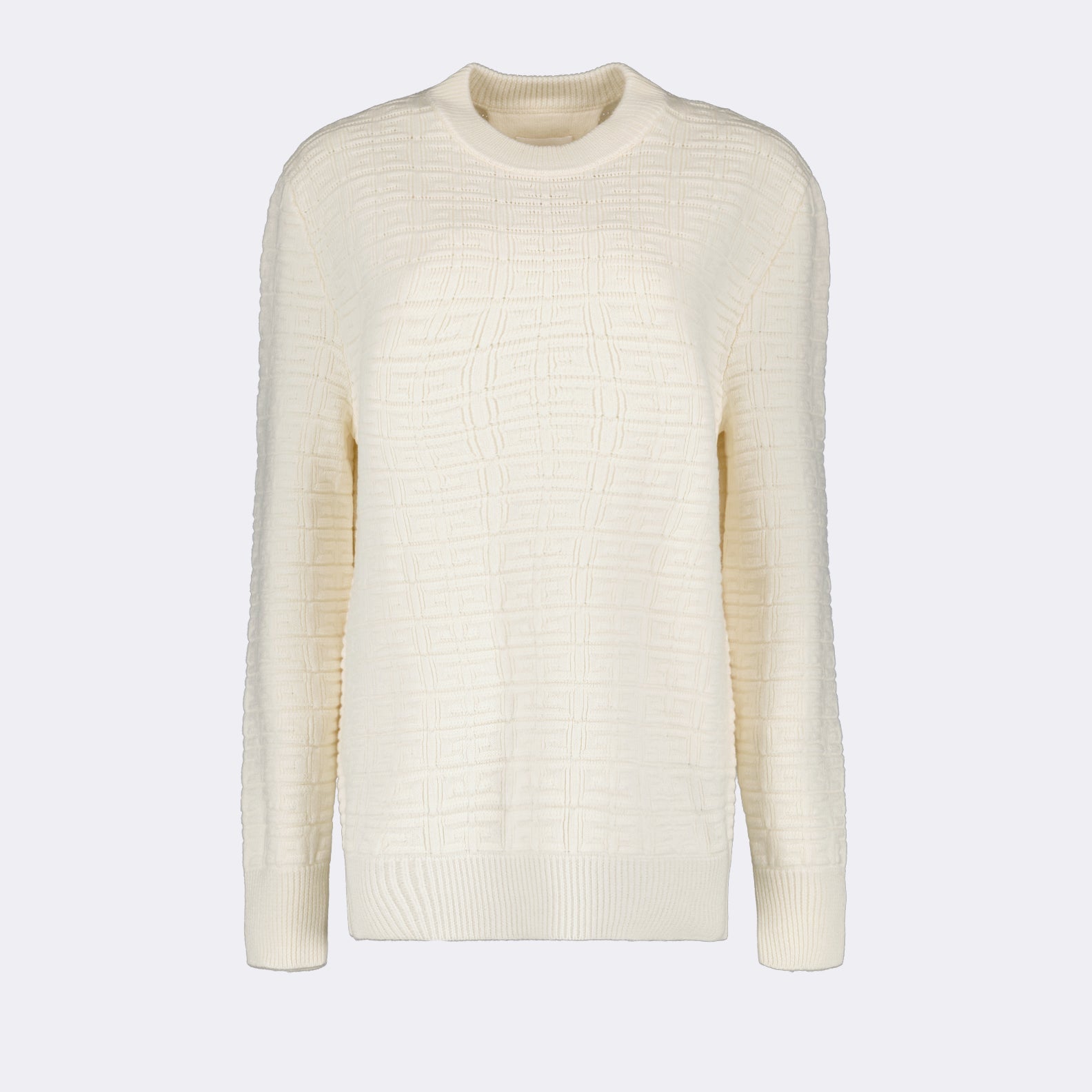 luxury sweater, Givenchy 4G, cream sweater, designer knitwear, high-end fashion