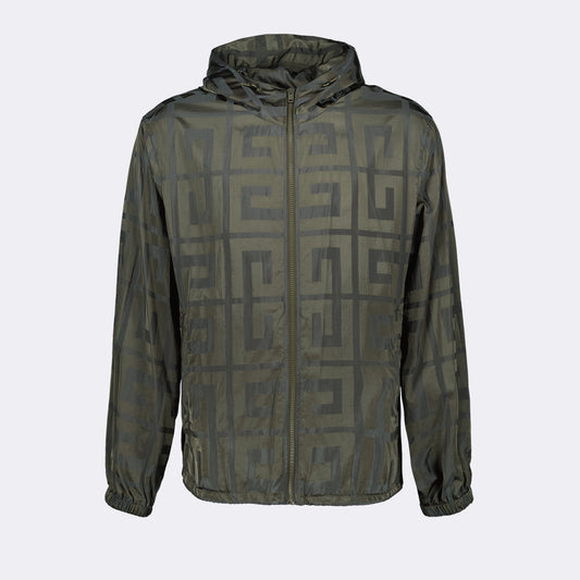 Givenchy windbreaker, designer outerwear, luxury windbreaker, 4G print jacket, sleek outerwear