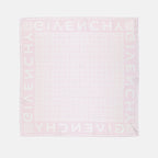 Givenchy scarf, luxury silk scarf, 4G pattern, pink and white scarf, high-end accessories