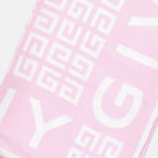 Givenchy scarf, luxury silk scarf, 4G pattern, pink and white scarf, high-end accessories