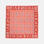 Givenchy scarf, silk scarf, luxury accessories, 4G motif, red and white scarf