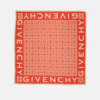 Givenchy scarf, silk scarf, luxury accessories, 4G motif, red and white scarf