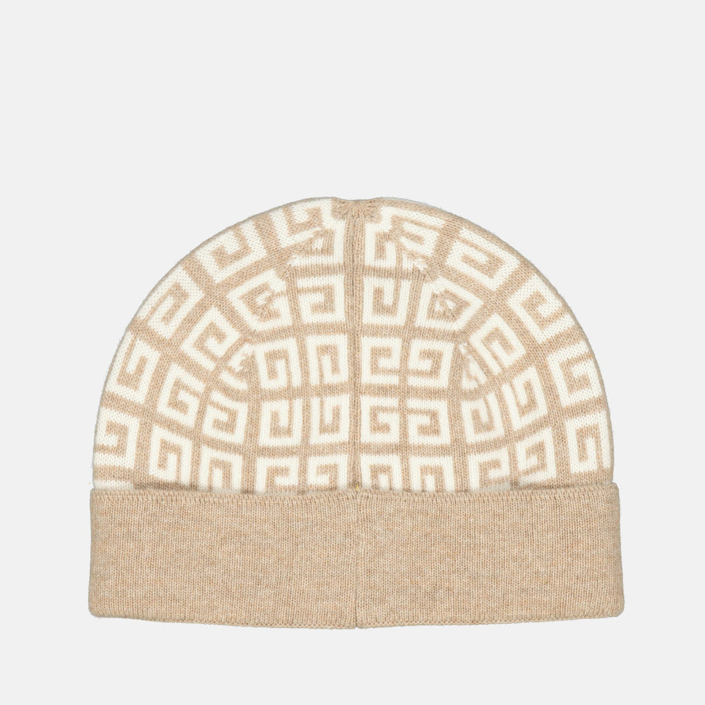 Givenchy beanie, wool cashmere beanie, luxury winter accessory, 4G beanie, reversible winter hat