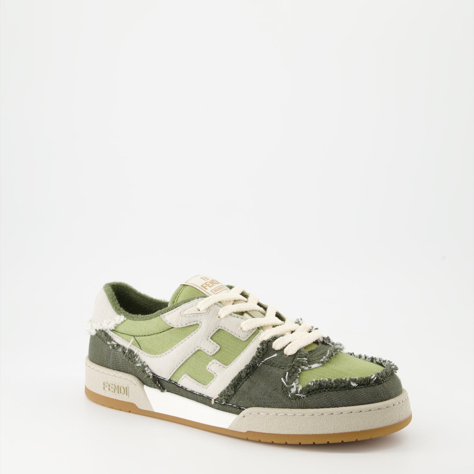 Fendi sneakers, luxury sneakers, green sneakers, designer footwear, Fendi Match