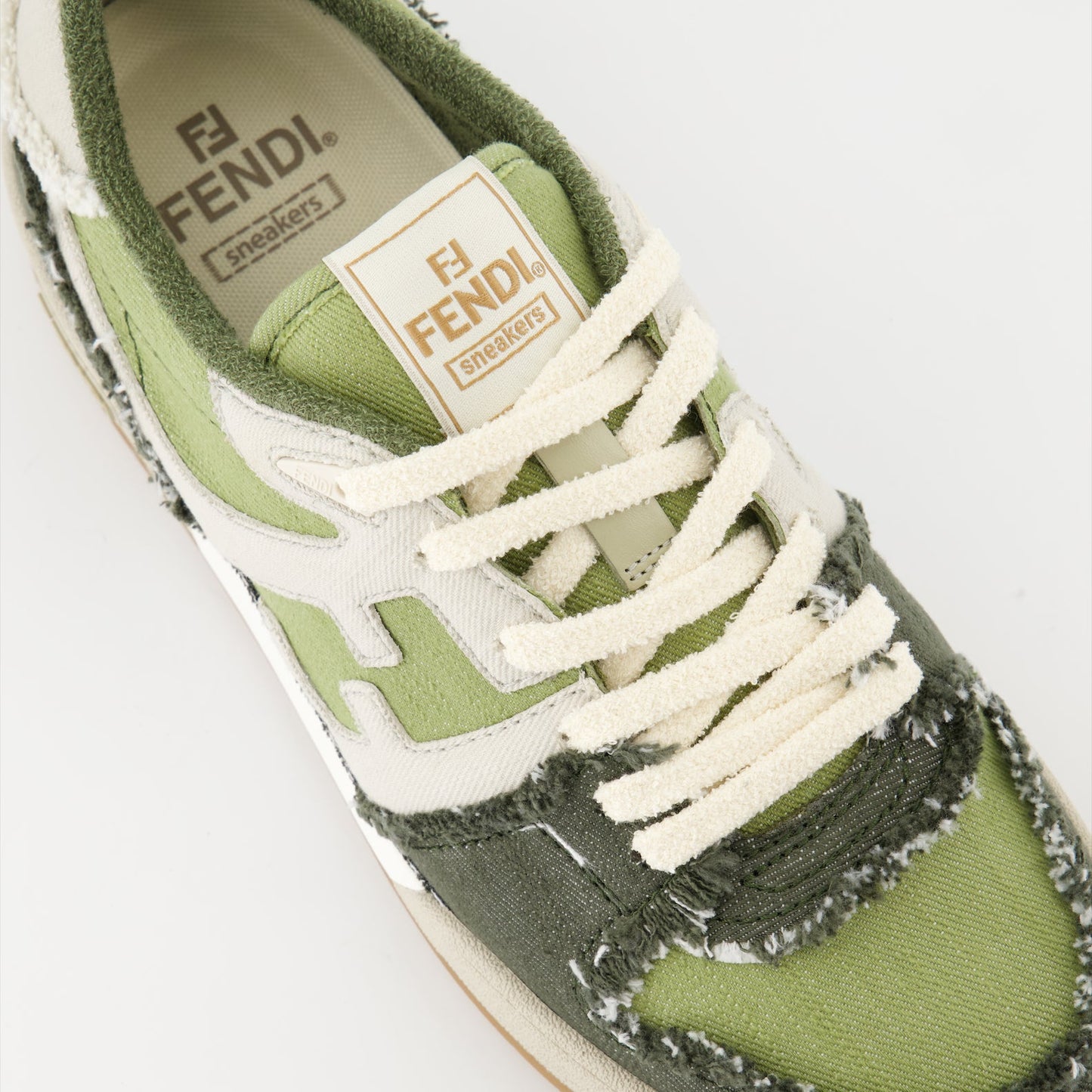 Fendi sneakers, luxury sneakers, green sneakers, designer footwear, Fendi Match