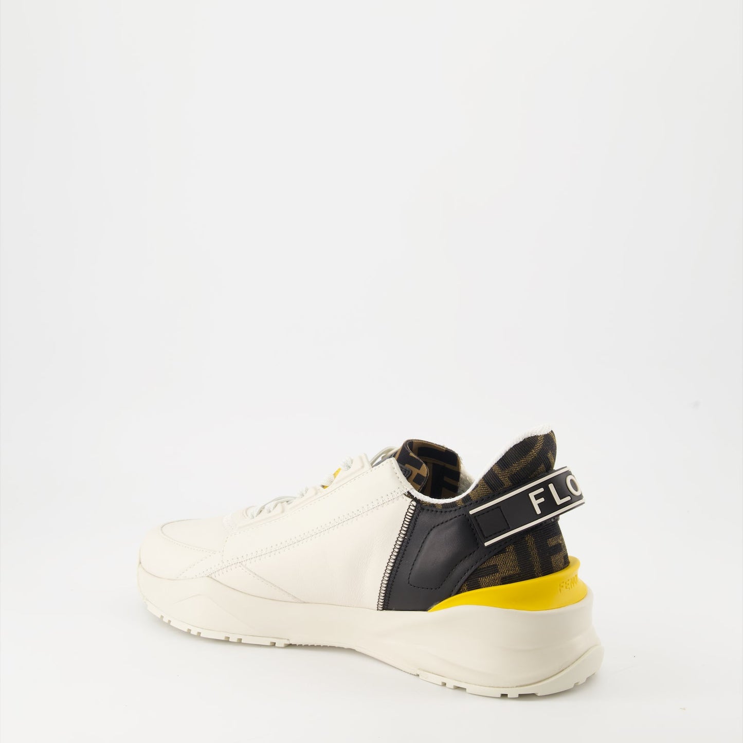 Fendi sneakers, luxury footwear, jacquard FF pattern, leather sneakers, contemporary fashion