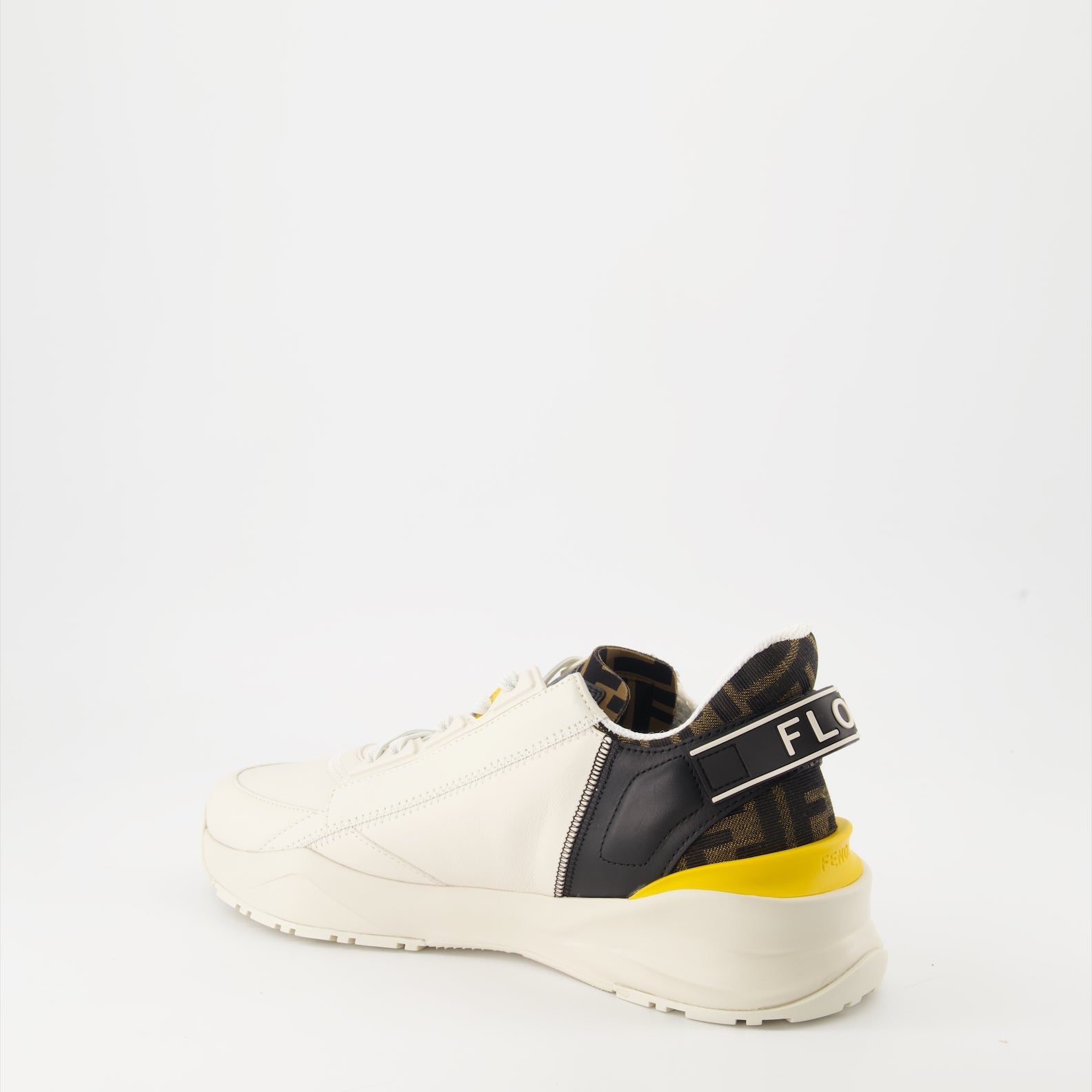 Fendi sneakers, luxury footwear, jacquard FF pattern, leather sneakers, contemporary fashion