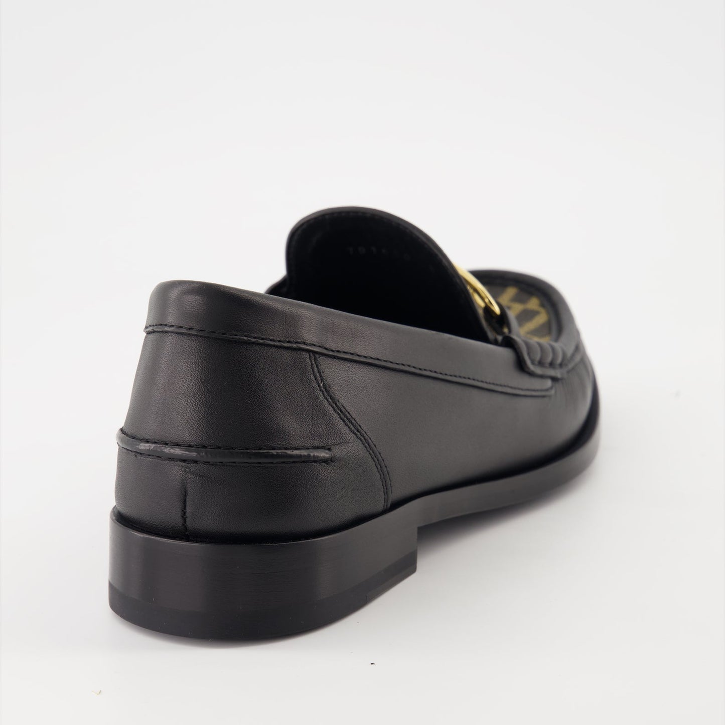 Fendi mocassins, black leather shoes, luxury footwear, elegant mocassins, designer shoes