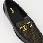 Image of Leather Mocassins by Fendi for Men - Season Spring-Summer 2024 - Top Detail View