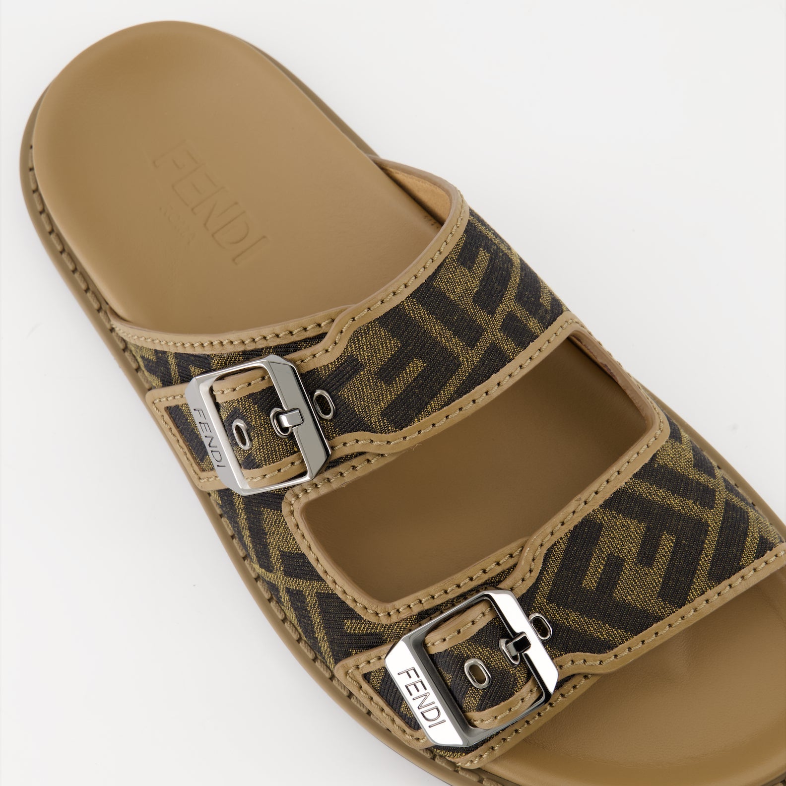 Fendi sandals, FF jacquard, luxury footwear, designer sandals, premium summer shoes