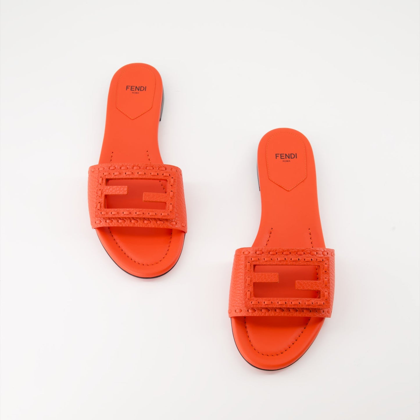 Fendi sandals, leather sandals, luxury footwear, designer sandals, Cuoio Romano