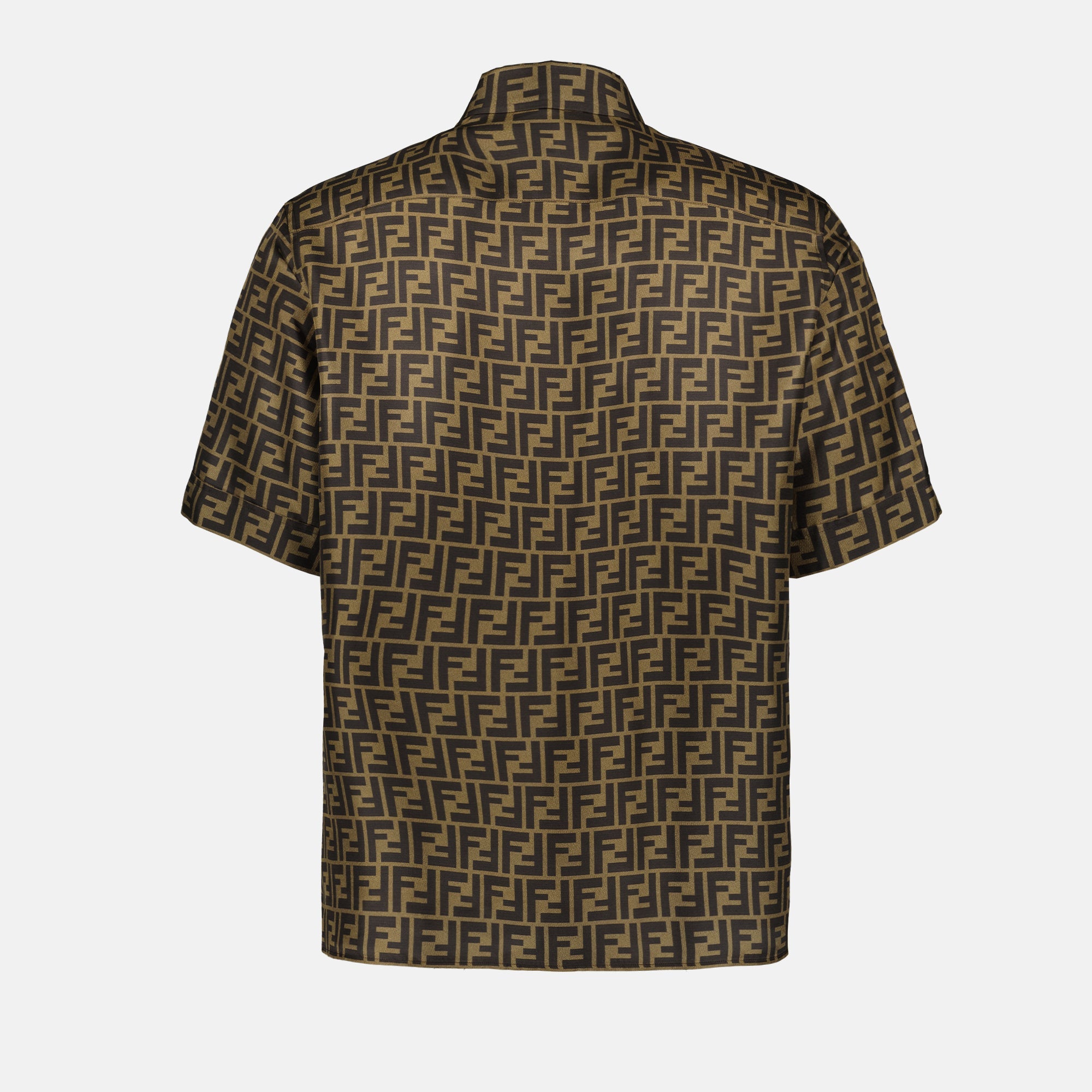 Fendi shirt, luxury silk shirt, FF pattern, men's fashion, high-end wear